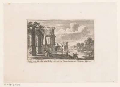 Ruïne aan een rivier