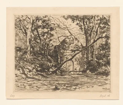 Ruïne in een bos