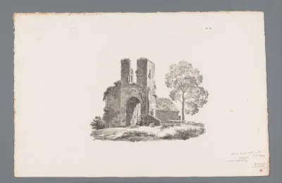 Ruïne met boerderij