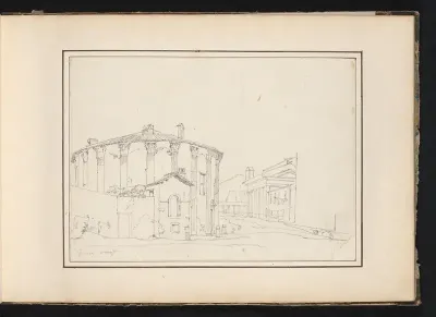 Ruïne, mogelijk de tempel van Hercules Invictus, te Rome