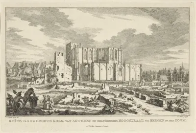 Ruïne van de Grote Kerk van Bergen op Zoom, 1748