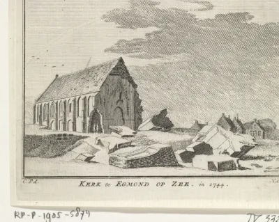 Ruïne van de kerk te Egmond aan Zee