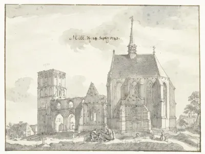 Ruïne van de kerk te Mill