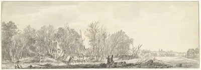 Ruïne van de kruitfabriek Sollenburg na de ontploffing op 14 augustus 1758
