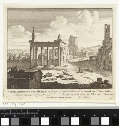 Ruïne van de tempel van Marcus Aurelius te Rome