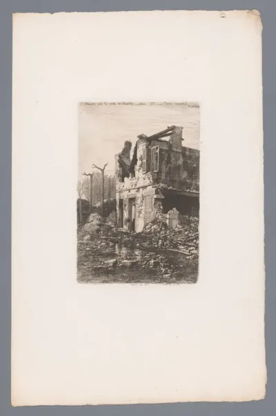 Ruïne van een huis bij de stadspoort Neuilly