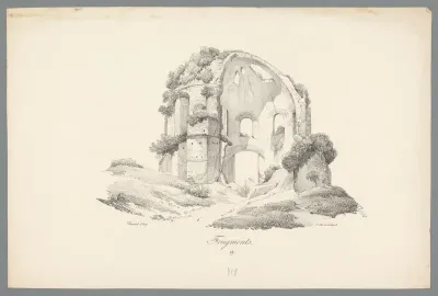 Ruïne van gebouw met koepelgewelf