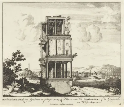 Ruïne van het grafmonument voor keizer Septimius Severus