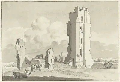 Ruïne van het Huis te Kleef bij Haarlem