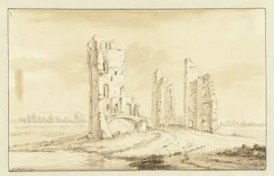 Ruïne van het huis te Kleef bij Haarlem
