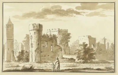 Ruïne van het kasteel Egmond, aan de zuidzijde