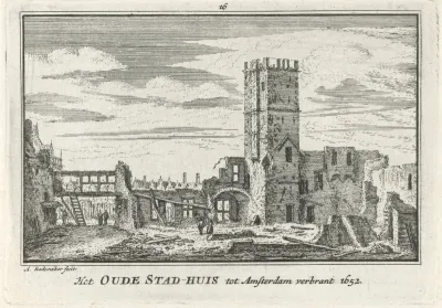 Ruïne van het Oude Stadhuis van Amsterdam, 1652