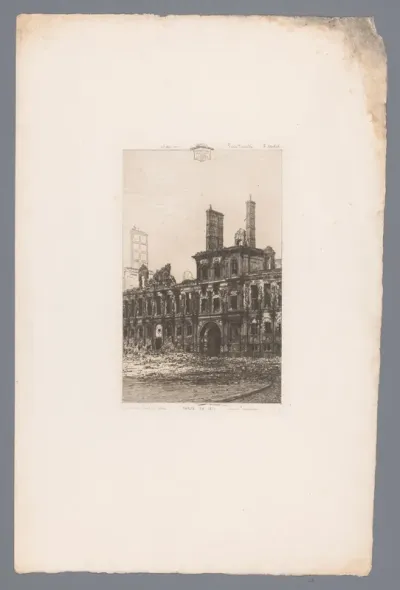 Ruïne van het stadhuis van Parijs