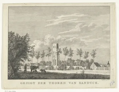 Ruine van kerktoren te Zanddijk