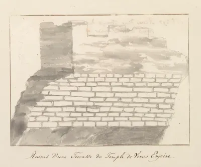 Ruïne van terras van Venus tempel