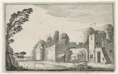 Ruïne van torens en een poort