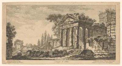 Ruïnelandschap met de Tempel van Augustus
