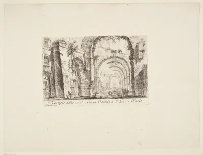 Ruinerne af Hostilius' gamle senathus nær kirken for Sankt Paulus og Sankt Johannes