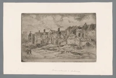 Ruïnes aan de Rue Nationale te Antwerpen