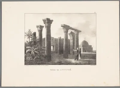 Ruïnes bij Antinoupolis