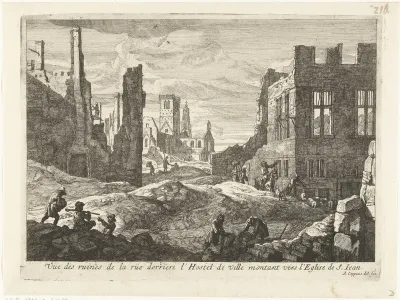 Ruïnes bij de Sint Jan te Brussel, 1695