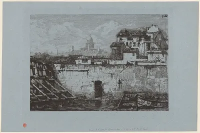 Ruines de l'Hôtel de Brentonvilliers, à la pointe de l'île Saint-Louis