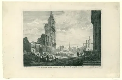 Ruïnes op de Grote Markt te Brussel, 1695