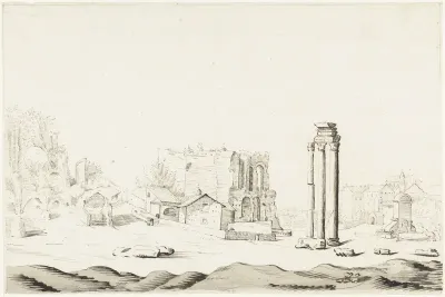 Ruïnes van de Campo Vaccino in het Forum Romanum