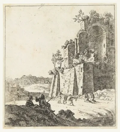 Ruïnes van de tempel van de Zon en de Maan bij het Colosseum