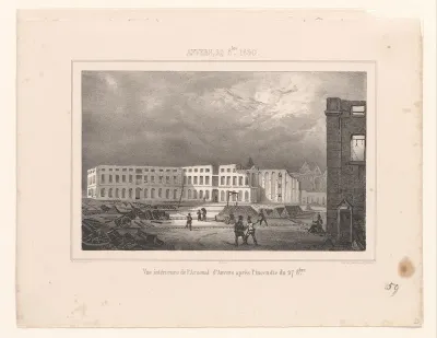 Ruïnes van het Arsenaal te Antwerpen, 1830