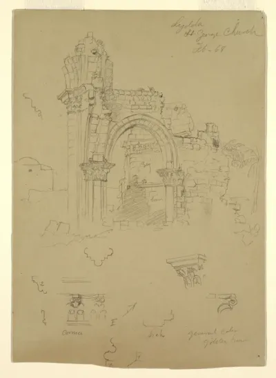 Ruins of St. George Church, Lydda [present day Lod], February 7