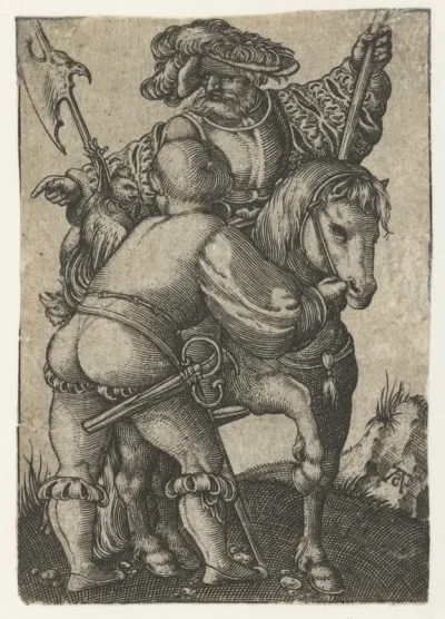 Ruiter en voetknecht