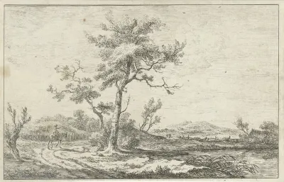 Ruiter in gesprek op een landweg