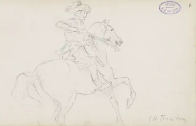Ruiter met musket