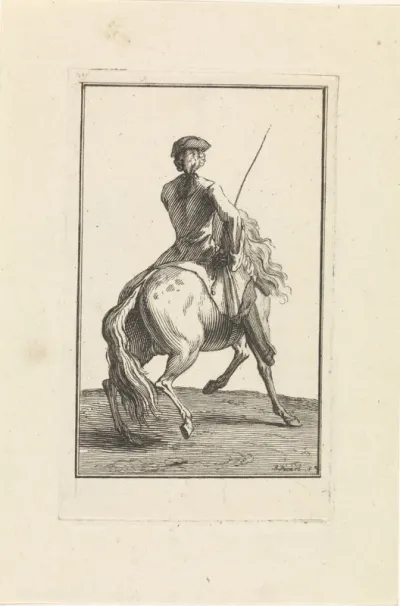 Ruiter, op de rug gezien
