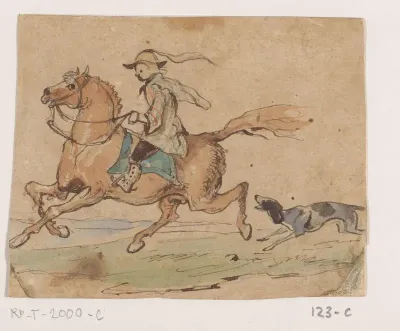 Ruiter op galoperend paard