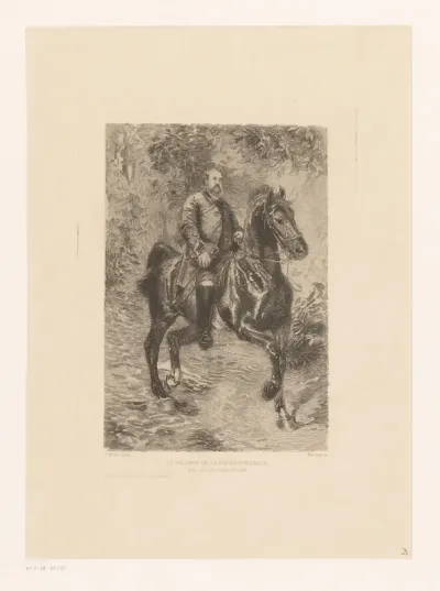 Ruiterportret van Ambroise-Polycarpe de La Rochefoucauld