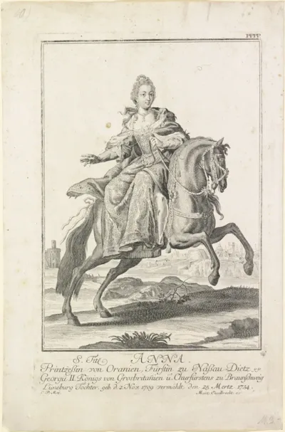 Ruiterportret van Anna van Hannover