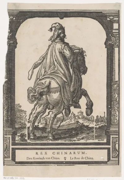Ruiterportret van een koning van China