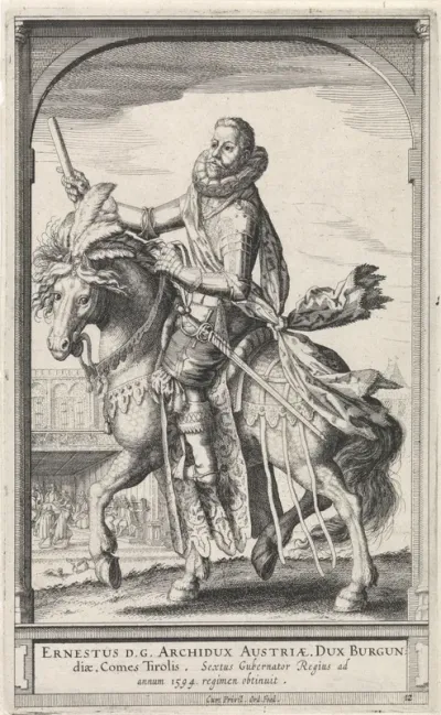 Ruiterportret van Ernst, aartshertog van Oostenrijk