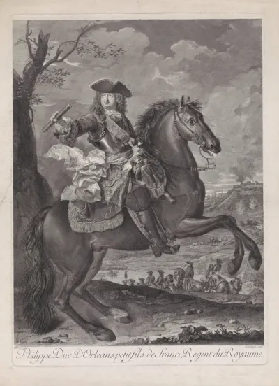 Ruiterportret van Filips II van Orléans