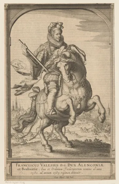 Ruiterportret van François-Hercule de Valois, hertog van Anjou
