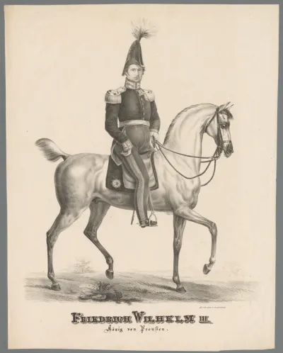 Ruiterportret van Frederik Willem III, koning van Pruisen
