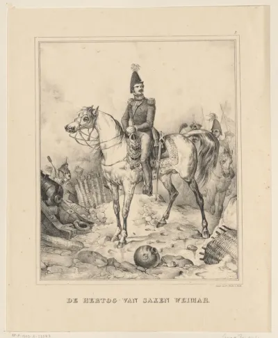 Ruiterportret van Karel Bernhard, hertog van Saksen-Weimar-Eisenach