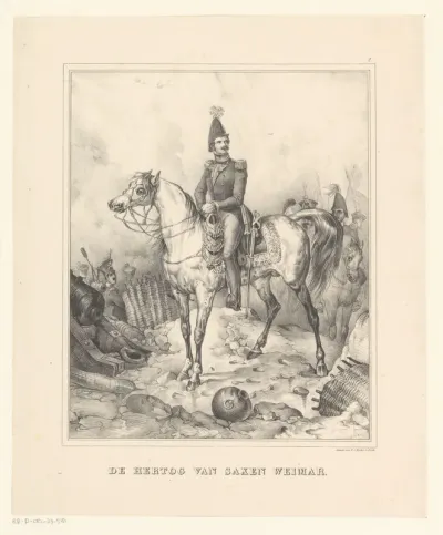 Ruiterportret van Karel Bernhard, hertog van Saxen Weimar