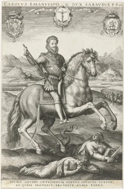 Ruiterportret van Karel Emanuel I van Savoye