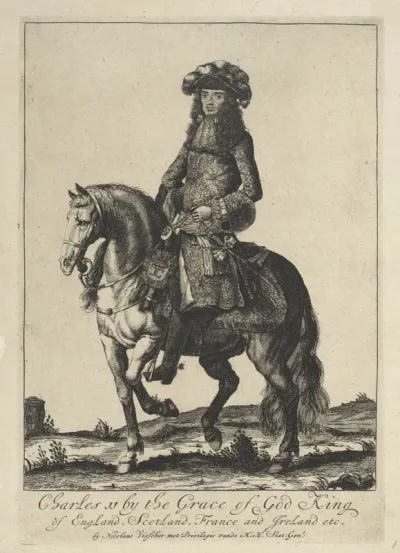 Ruiterportret van koning Karel II van Engeland