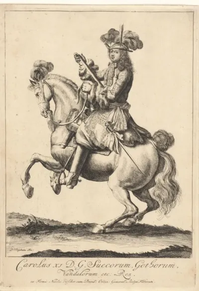 Ruiterportret van koning Karel XI van Zweden