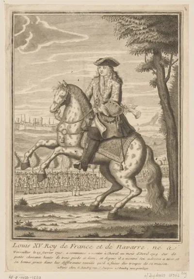 Ruiterportret van Lodewijk XV van Frankrijk