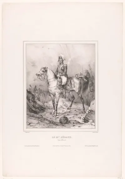 Ruiterportret van maarschalk Gérard tijdens het beleg van Antwerpen